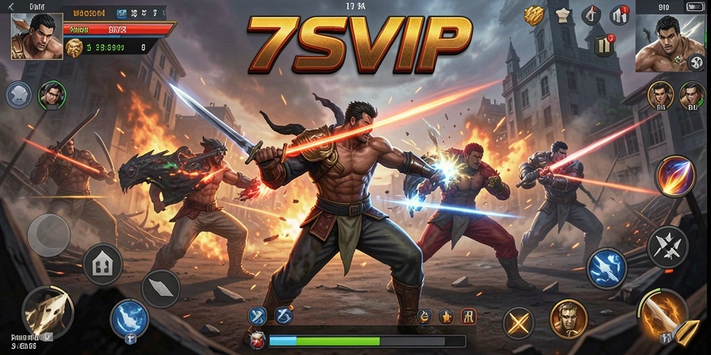 Tampilan seru pertarungan dalam game 7SVIP.