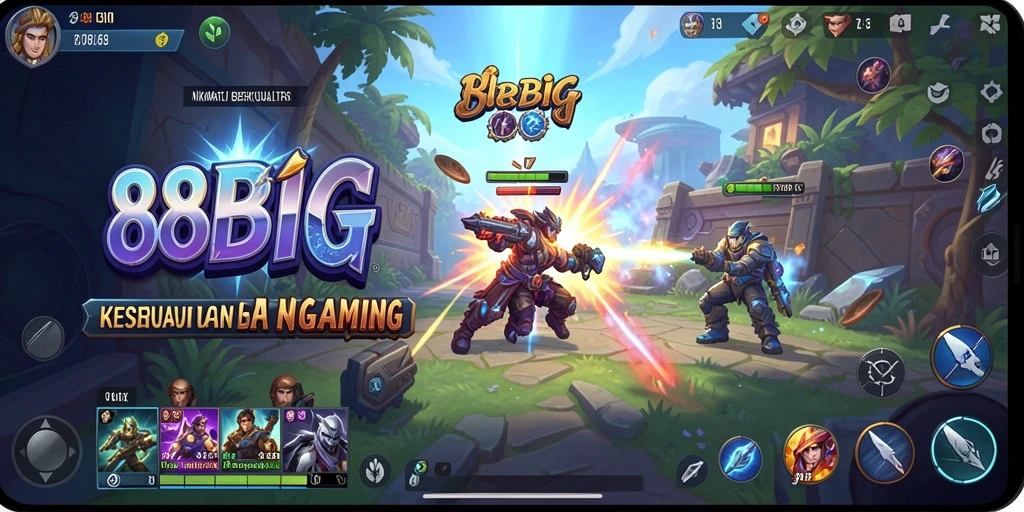 Screenshot gameplay 88BIG menunjukkan keseruan bernyanyi dan bermain musik.