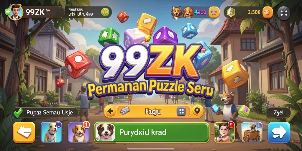 Tampilan gameplay utama 99ZK menampilkan tantangan Puzzle yang menarik.