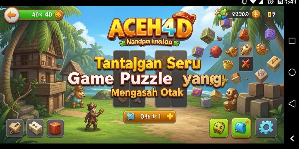 Tampilan gameplay penuh warna di ACEH4D dengan tantangan puzzle.