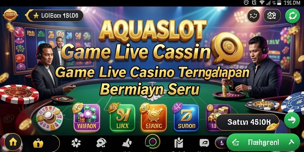 Tampilan gameplay Live Casino AQUASLOT yang mendebarkan.