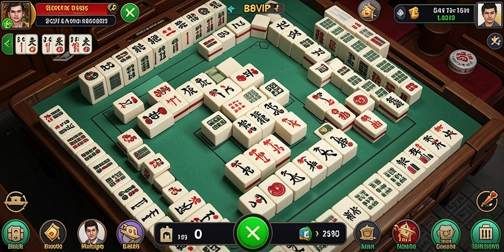Tampilan gameplay Mahjong yang menarik dan menantang di B8VIP.
