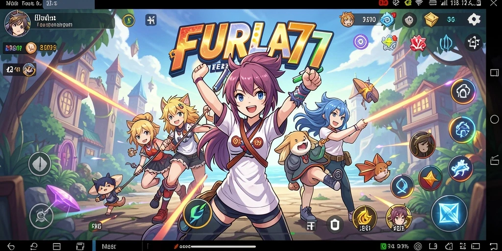 Tangkapan layar dari gameplay seru FURLA77 dengan karakter Anime menarik.