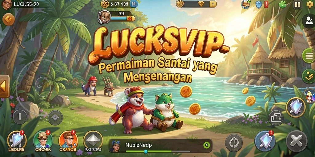 Tampilan gameplay LUCKSVIP yang penuh warna dan menyenangkan.