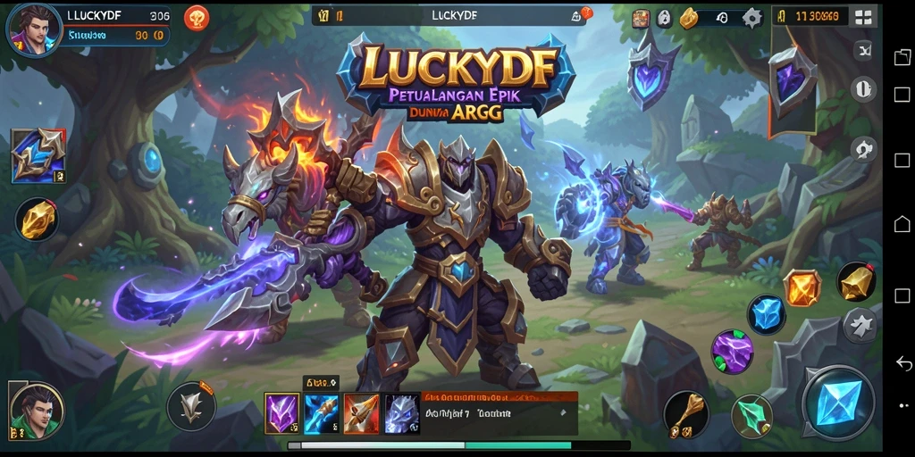 Tampilan gameplay LUCKYDF yang menakjubkan dalam dunia ARPG.