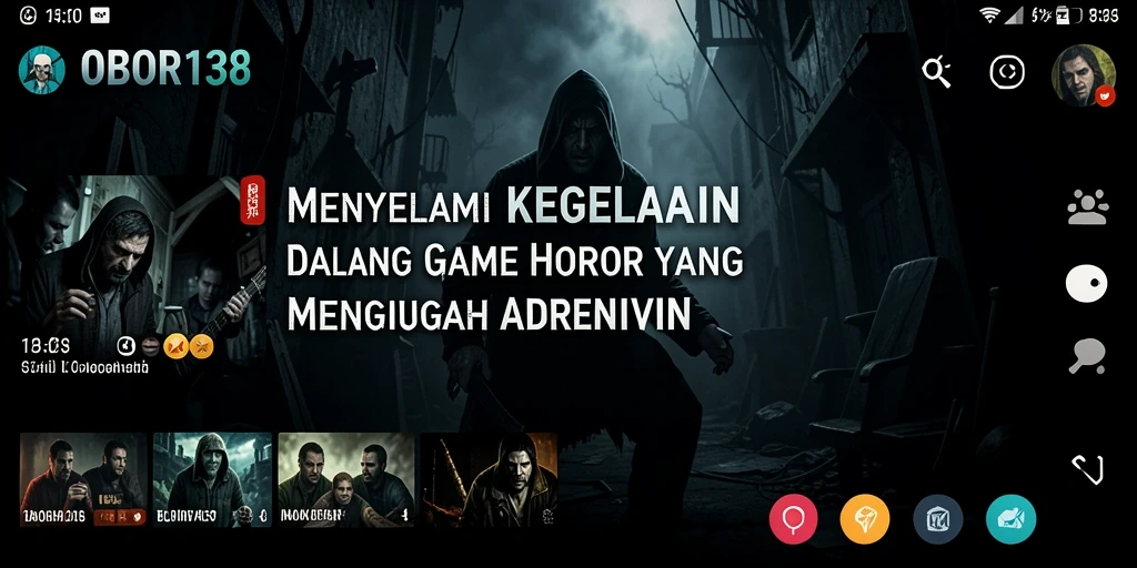 Screeshot menampilkan gameplay horor yang penuh ketegangan.