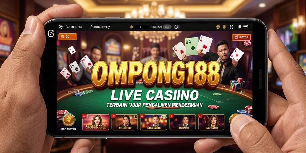 Tampilan gameplay OMPONG188 dengan dealer langsung dan interaksi seru.
