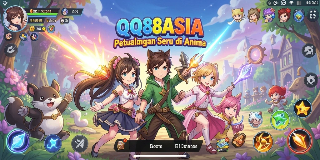 Tampilan menarik dari gameplay QQ88ASIA dengan karakter Anime