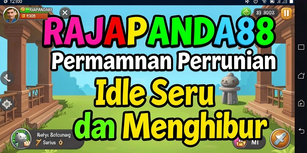 Screenshot gameplay RAJAPANDA88 menampilkan panda lucu yang sedang mengumpulkan sumber daya.