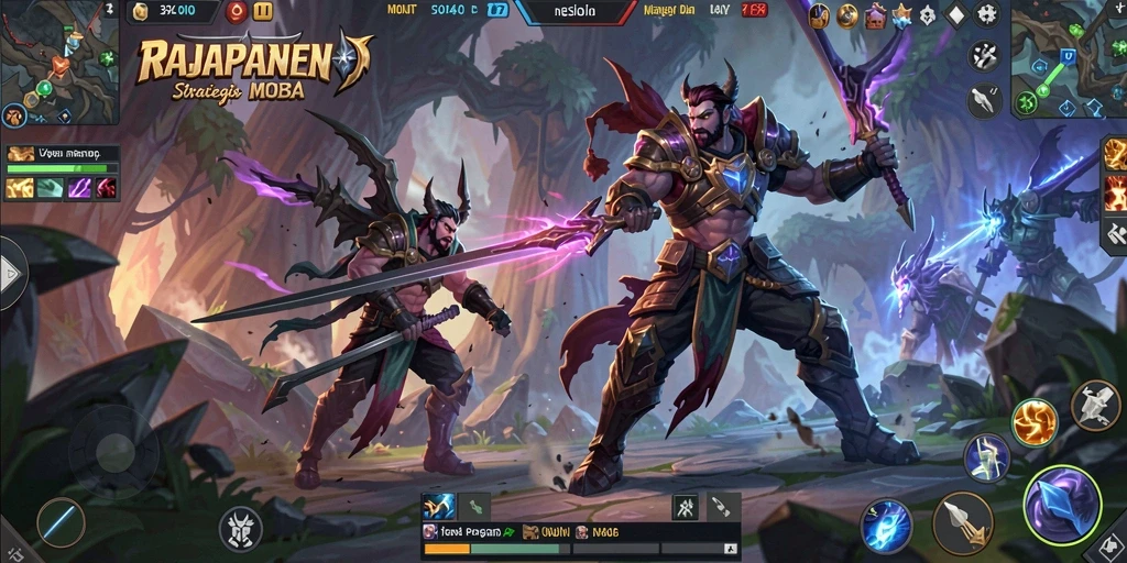 Screenshot menunjukkan aksi seru dari gameplay RAJAPANEN yang penuh strategis.
