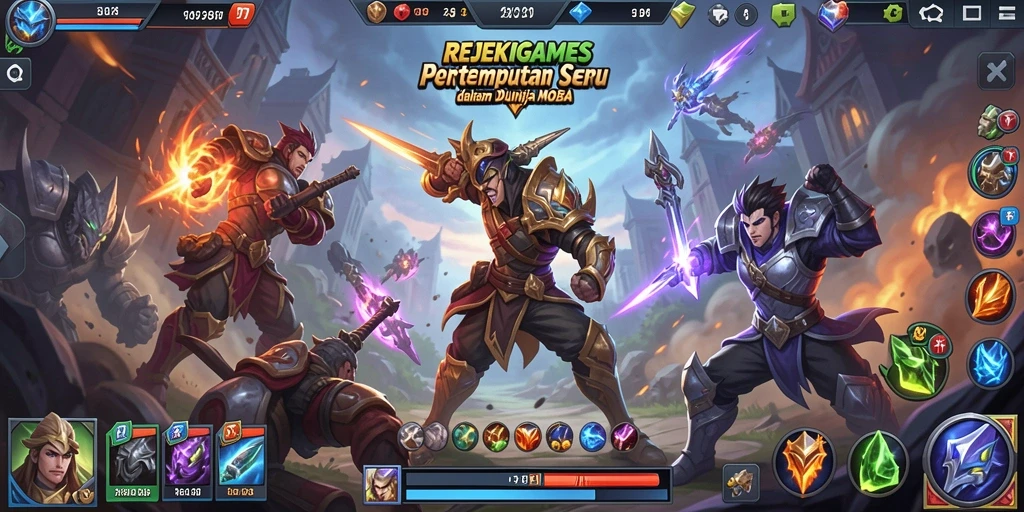 Tampilan gameplay seru dalam REJEKIGAMES yang penuh aksi.