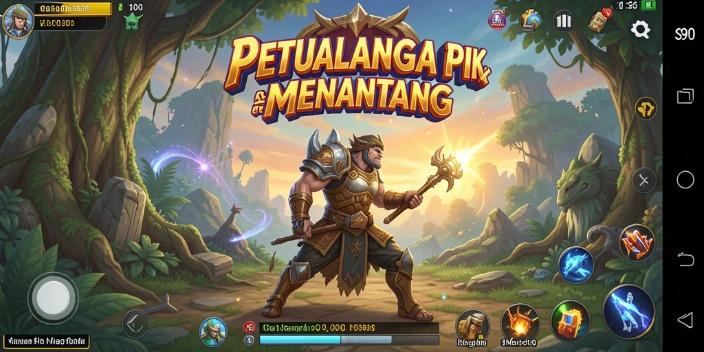 Screenshot utama S80 menampilkan karakter utama menjelajahi hutan mistis.