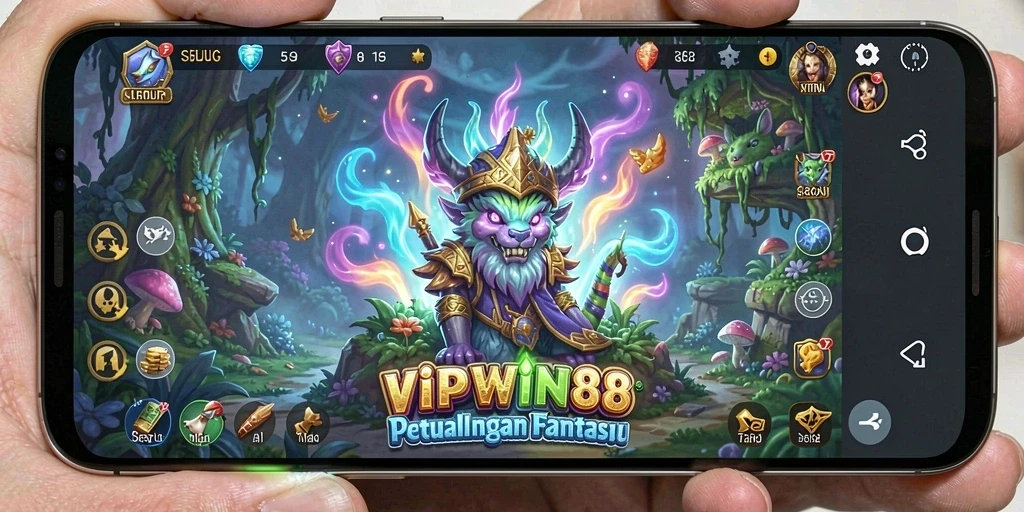 Screenshot gameplay petualangan yang menampilkan aksi mendebarkan di VIPWIN88.