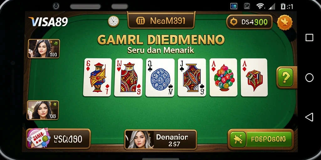 Screenshot utama VISA89 yang menunjukkan asyiknya bermain Domino.