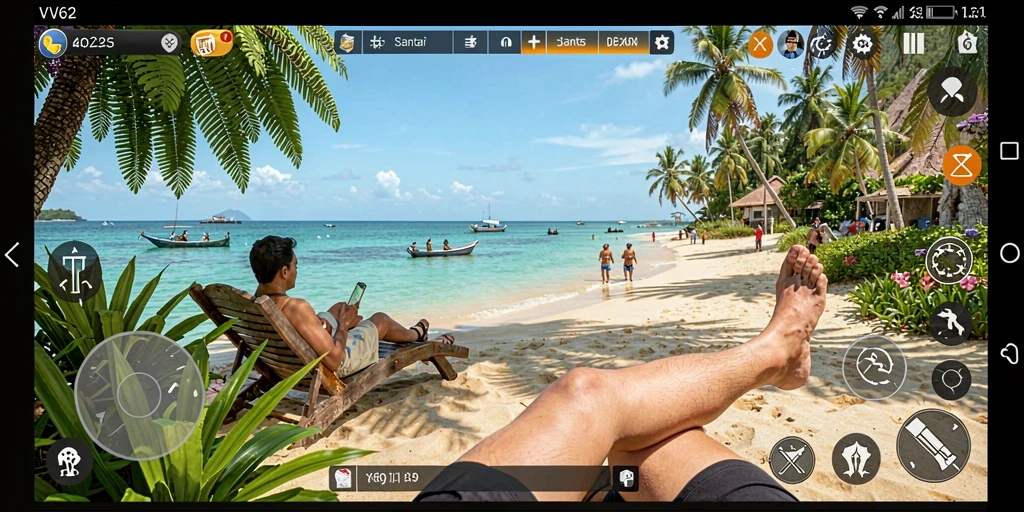 Tampilan gameplay menarik dari VV62 yang penuh warna.
