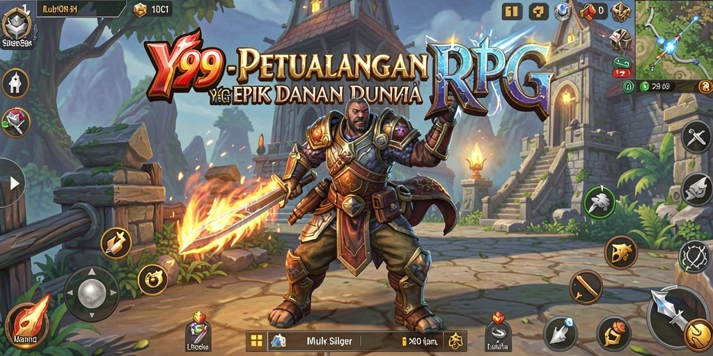 Tampilan layar gameplay Y89 dengan aksi menegangkan di dunia RPG.