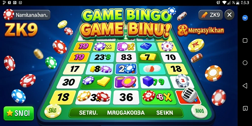 Screenshot gameplay ZK9 menunjukkan momen seru bermain Bingo.